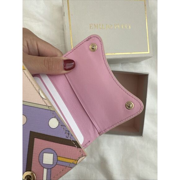 Emilio Pucci Tri Fold Pouch Wallet W/box - Picture 12 of 16